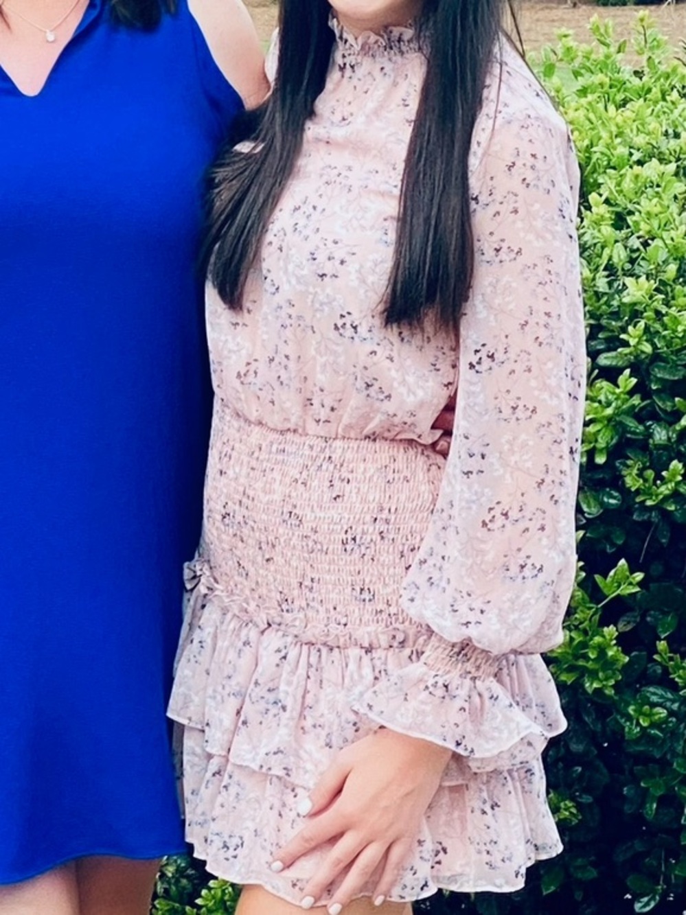 TCEC Blush Floral Long Sleeve Dress